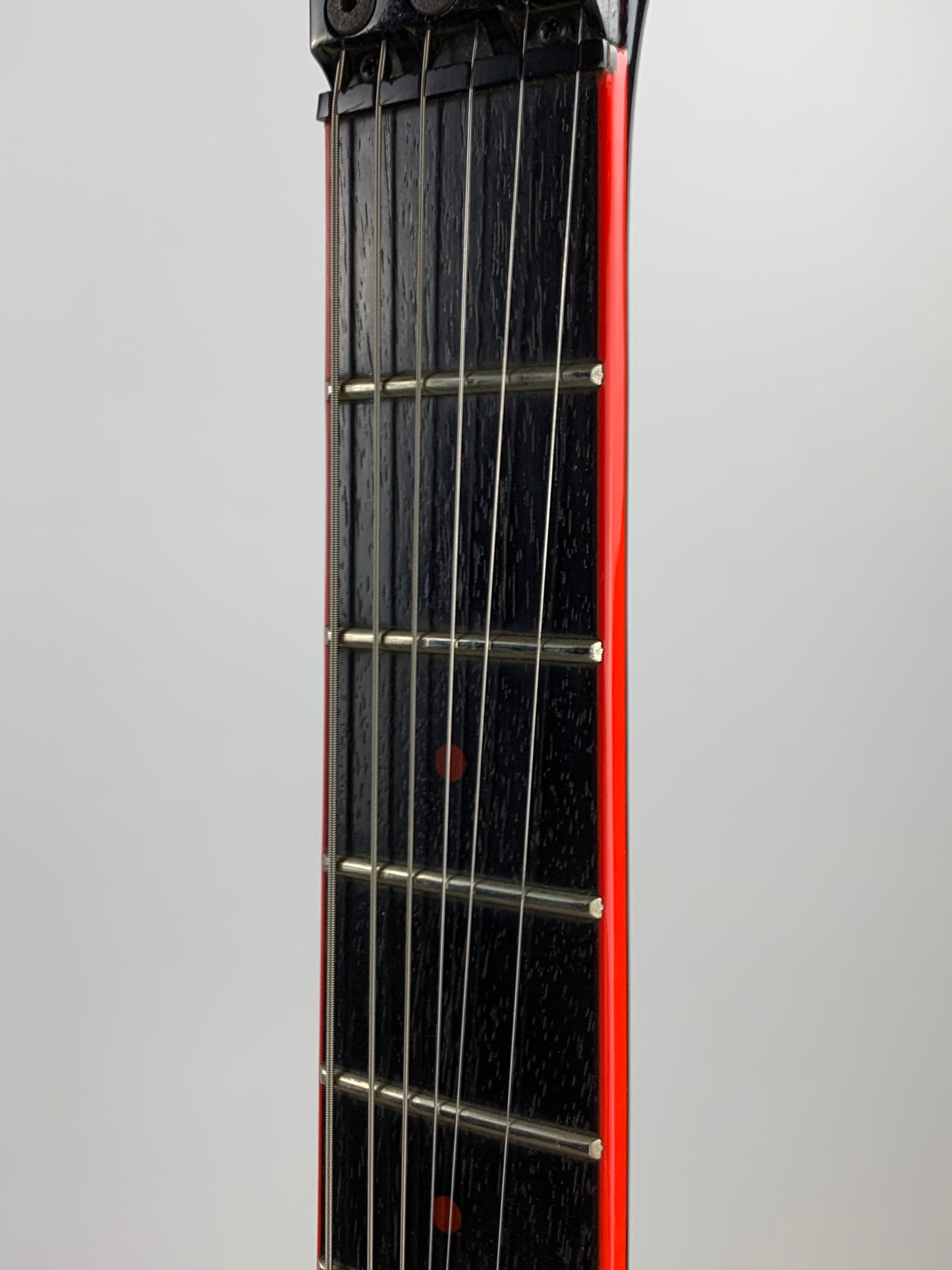 1984 Washburn FV-30V BBR Flying V Black w/ Red Binding Made in Japan | Set-Neck, 3 Humbuckers, MIJ, RARE!