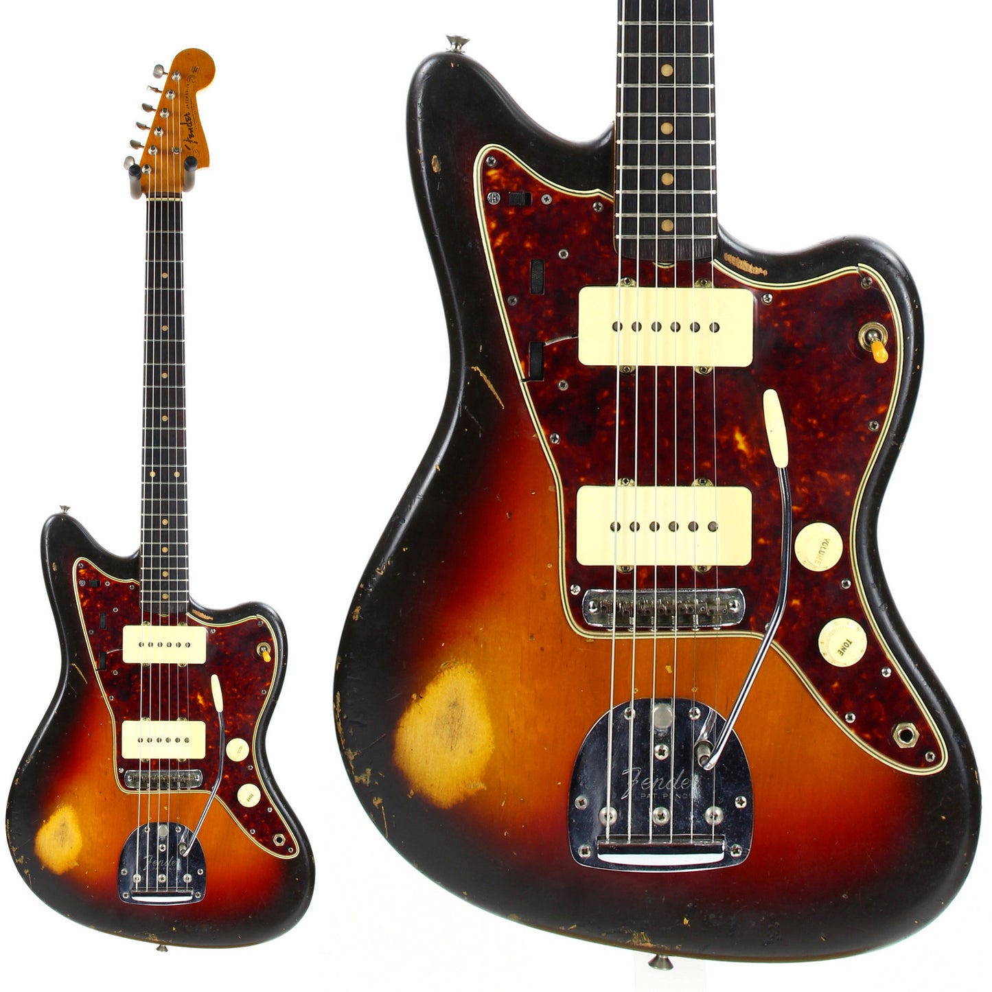 1961 Fender Jazzmaster Slab Board, Sunburst, with Original Case, Vintage Offset