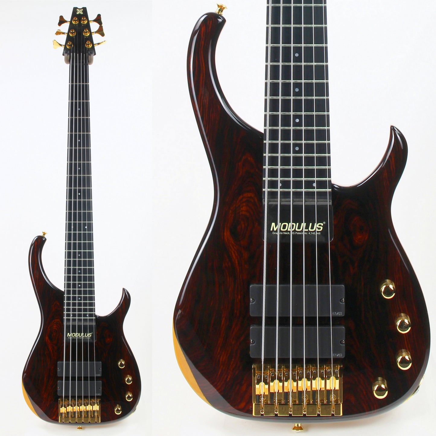 1994 Modulus BSQ6XL-SS Quantum 6 String Bass Cocobolo Top Carbon Fiber