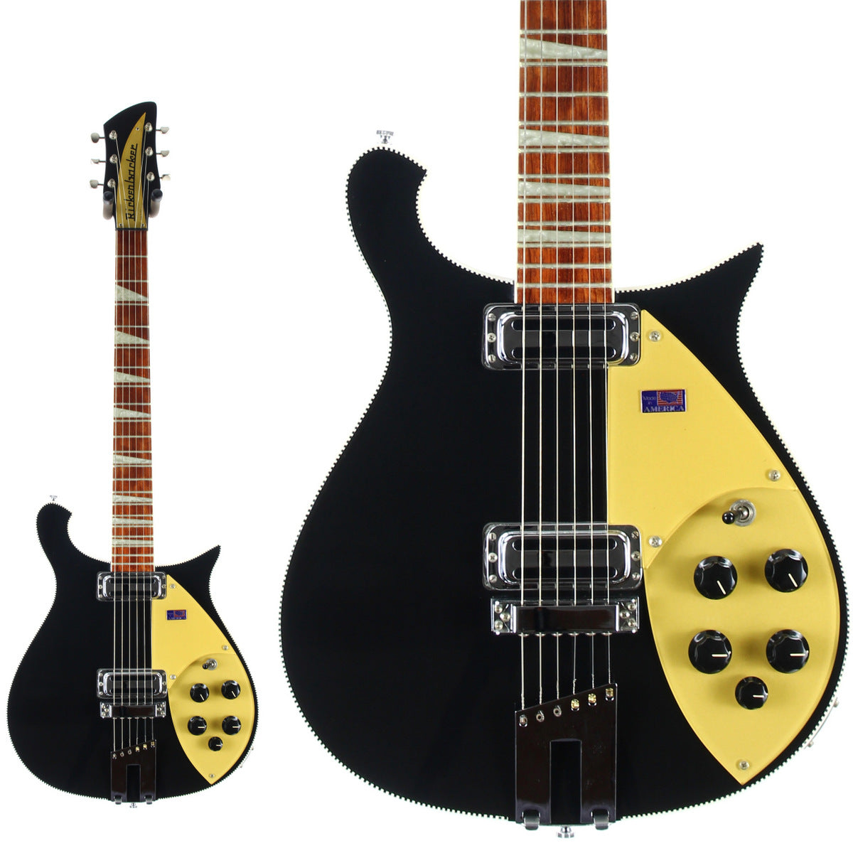 2006 Rickenbacker 660 JG Jetglo Checkerboard Binding Solid Body Electric Guitar