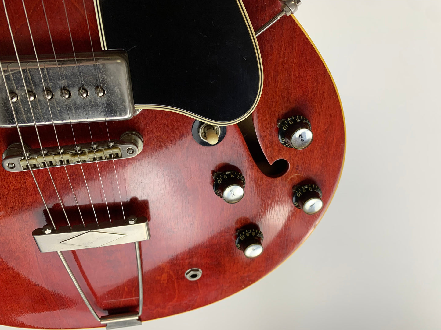 1965 Gibson ES-330 TDC Cherry Red WIDE NUT, NICKEL PARTS w Original Hard Case, Vintage 330