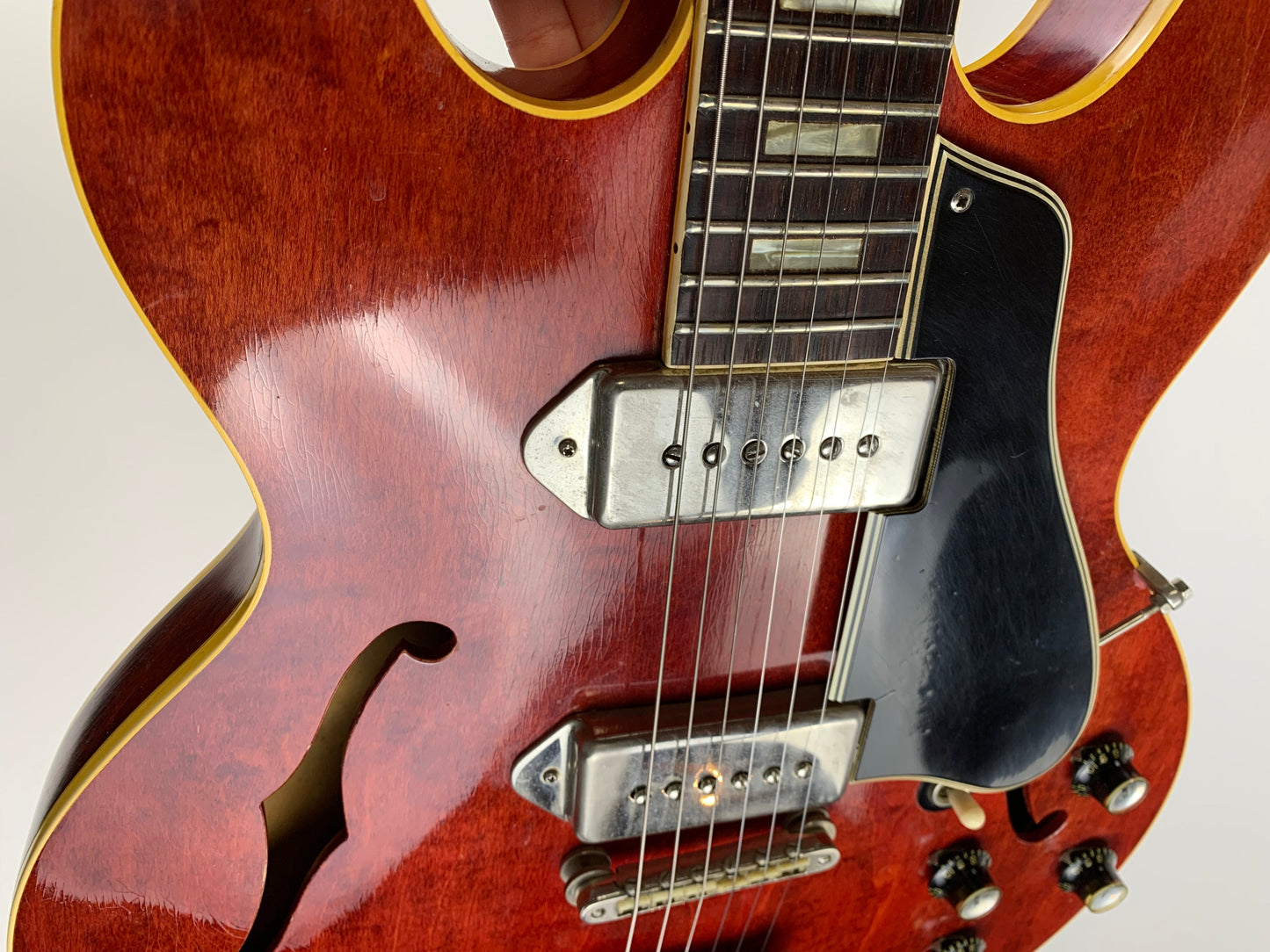 1965 Gibson ES-330 TDC Cherry Red WIDE NUT, NICKEL PARTS w Original Hard Case, Vintage 330