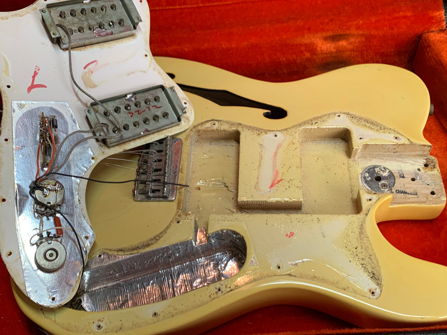 RARE 1972 Fender Telecaster Thinline See Through Blonde Finish - Series II 1970's Tele, Deluxe, Custom, Wide-Range Humbuckers!