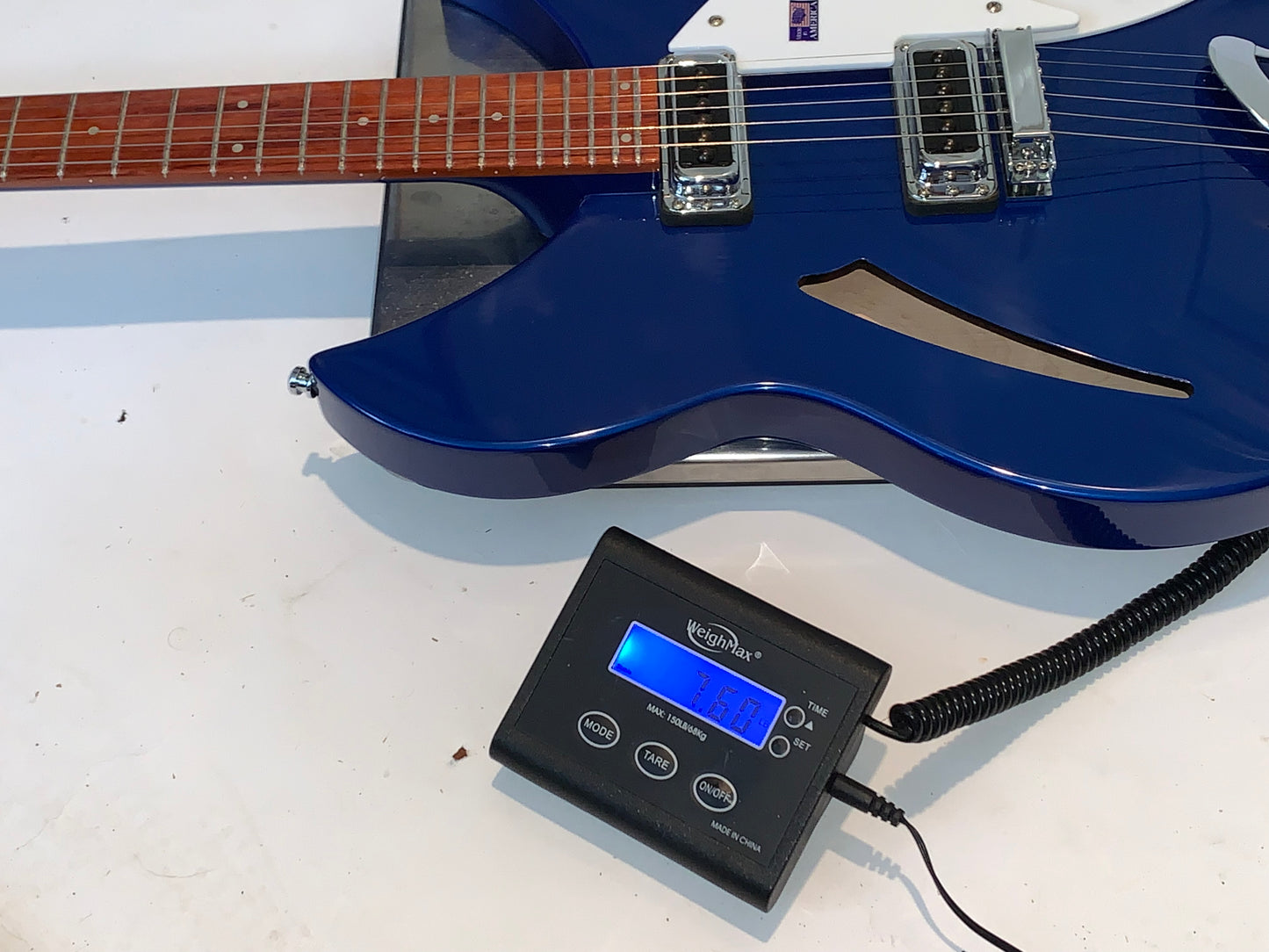 1998 Rickenbacker 330 Midnight Blue | Semi Hollow Electric Guitar, Earlier Lighter Mid Blue