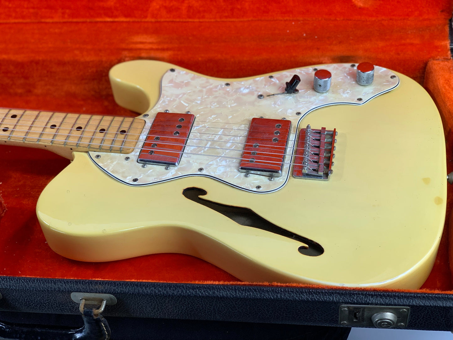 RARE 1972 Fender Telecaster Thinline See Through Blonde Finish - Series II 1970's Tele, Deluxe, Custom, Wide-Range Humbuckers!