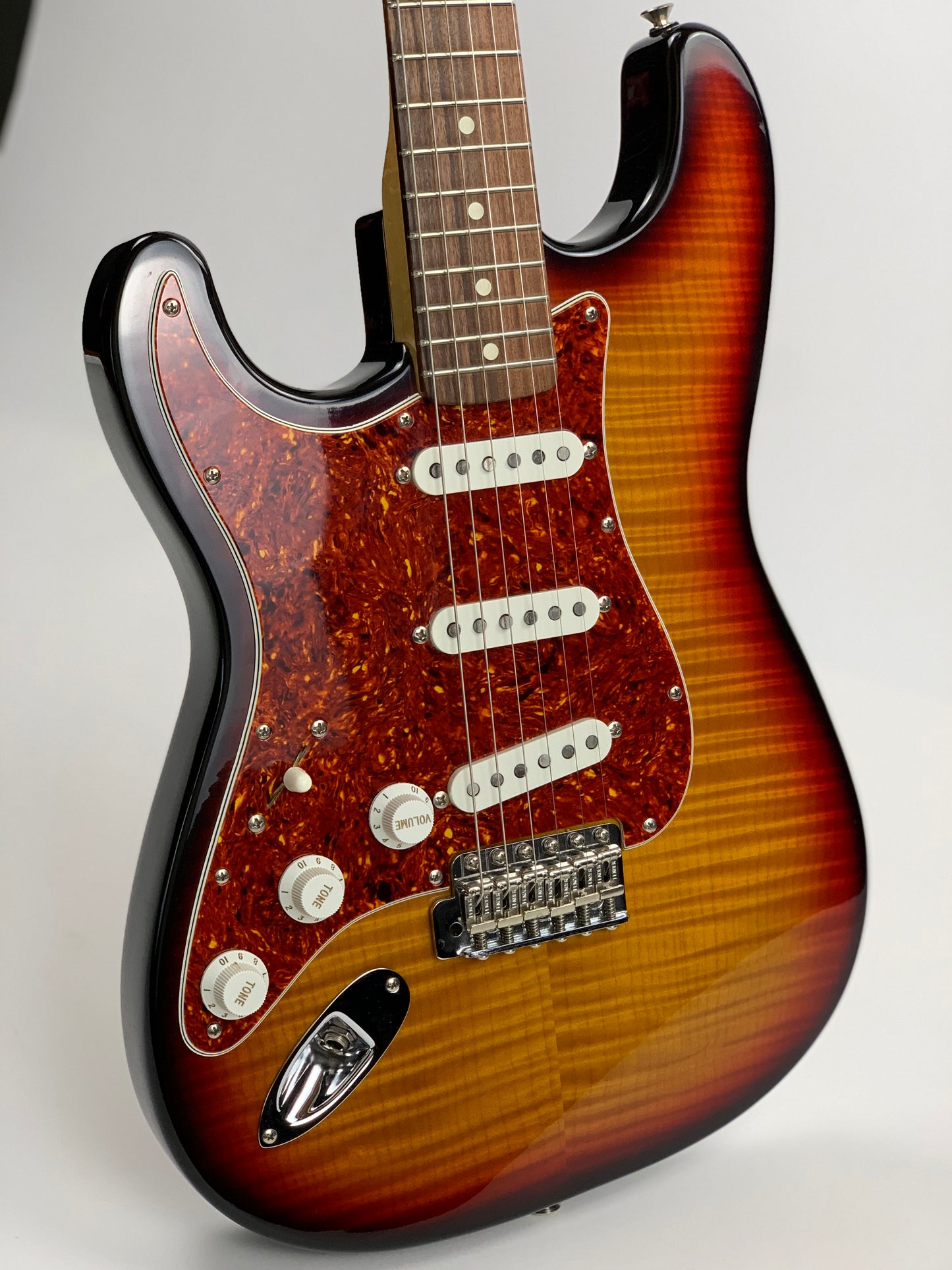 1992 Fender Custom Shop Masterbuilt Flametop Stratocaster | J.W. Black Sunburst Left-Handed strung Righty | One-of-a-Kind!