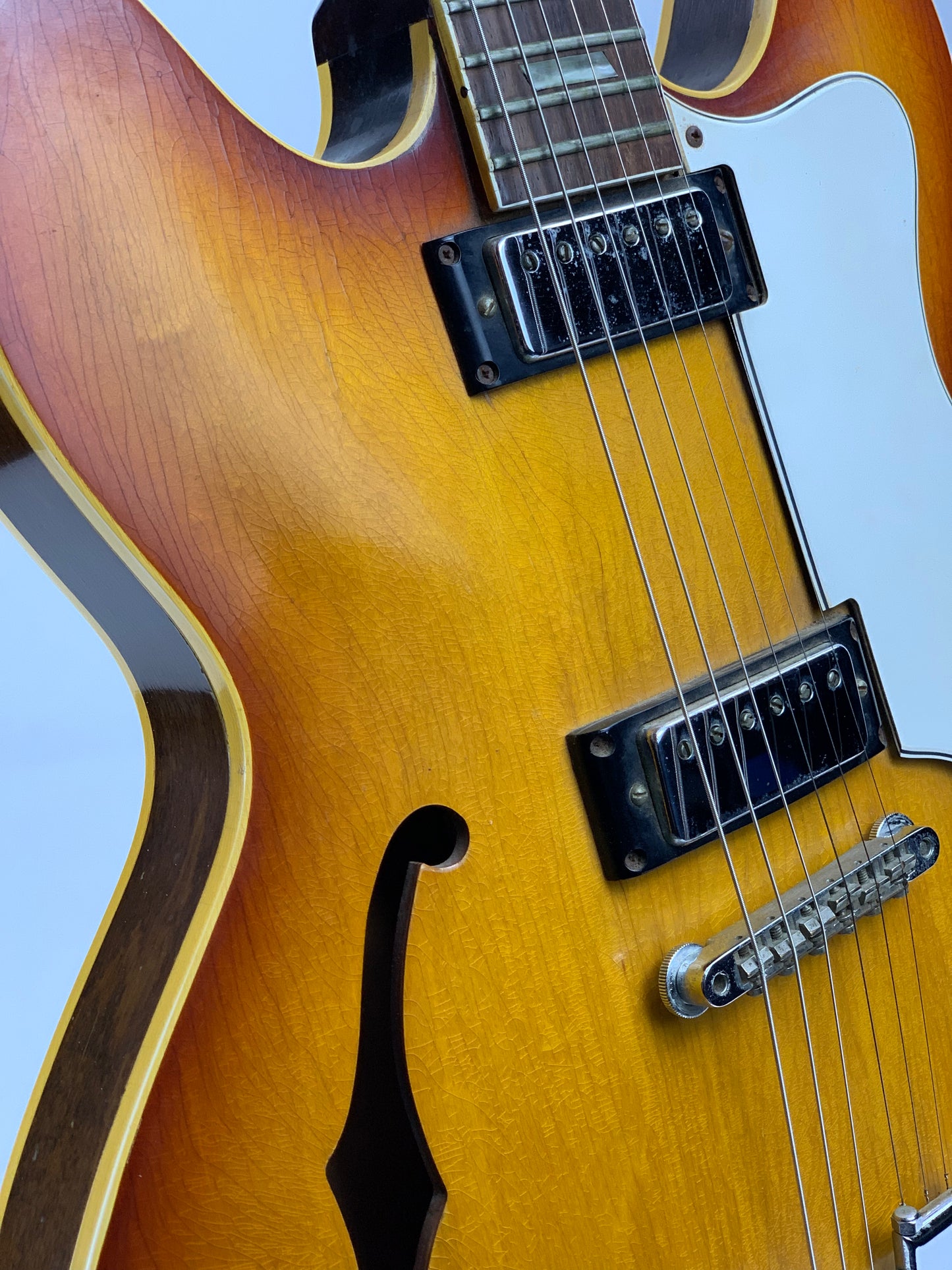 1966 Epiphone Riviera Cherry Sunburst - Gibson-USA Made Vintage Guitar! es-335, es-345, es-355