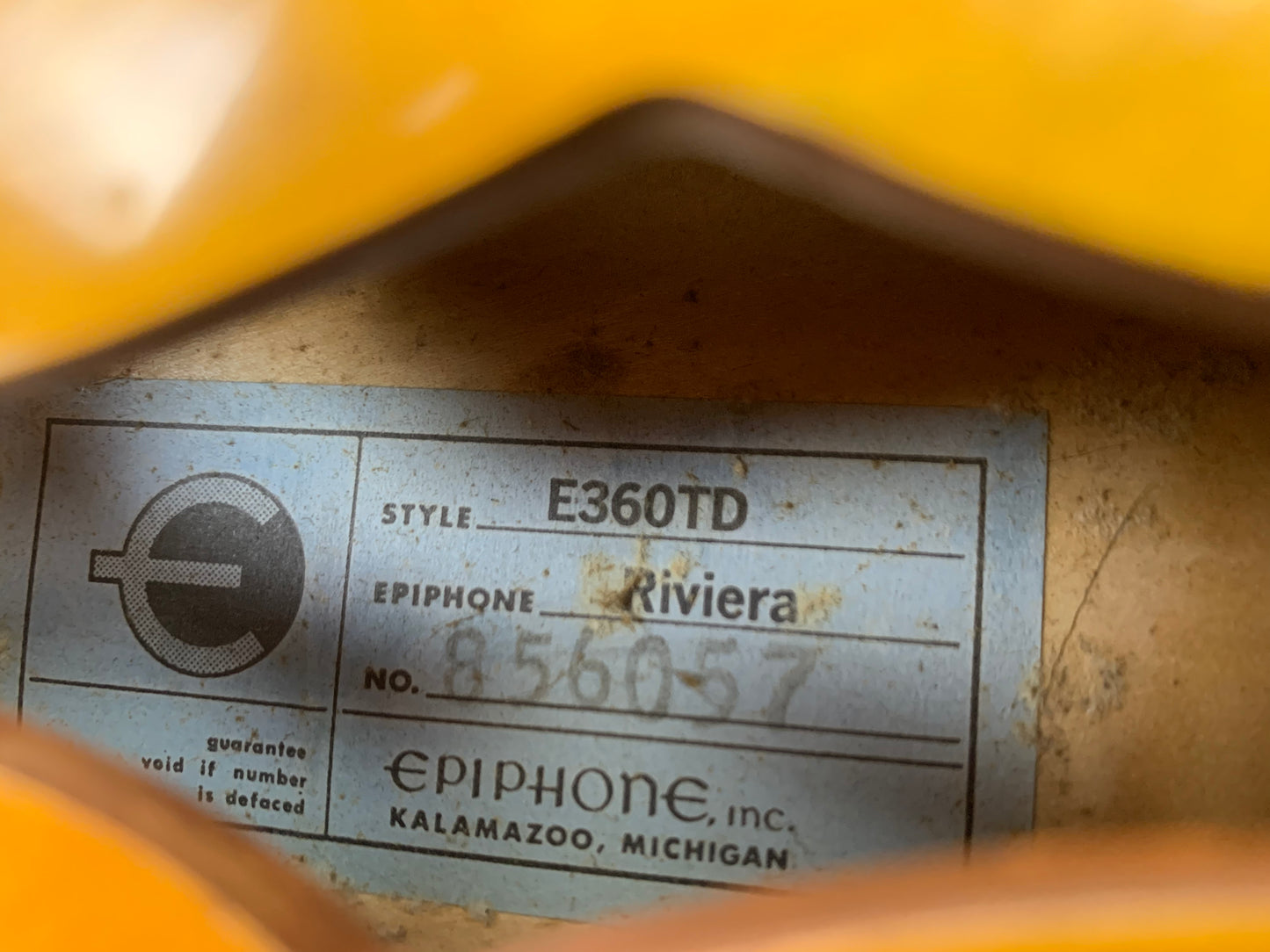 1966 Epiphone Riviera Cherry Sunburst - Gibson-USA Made Vintage Guitar! es-335, es-345, es-355
