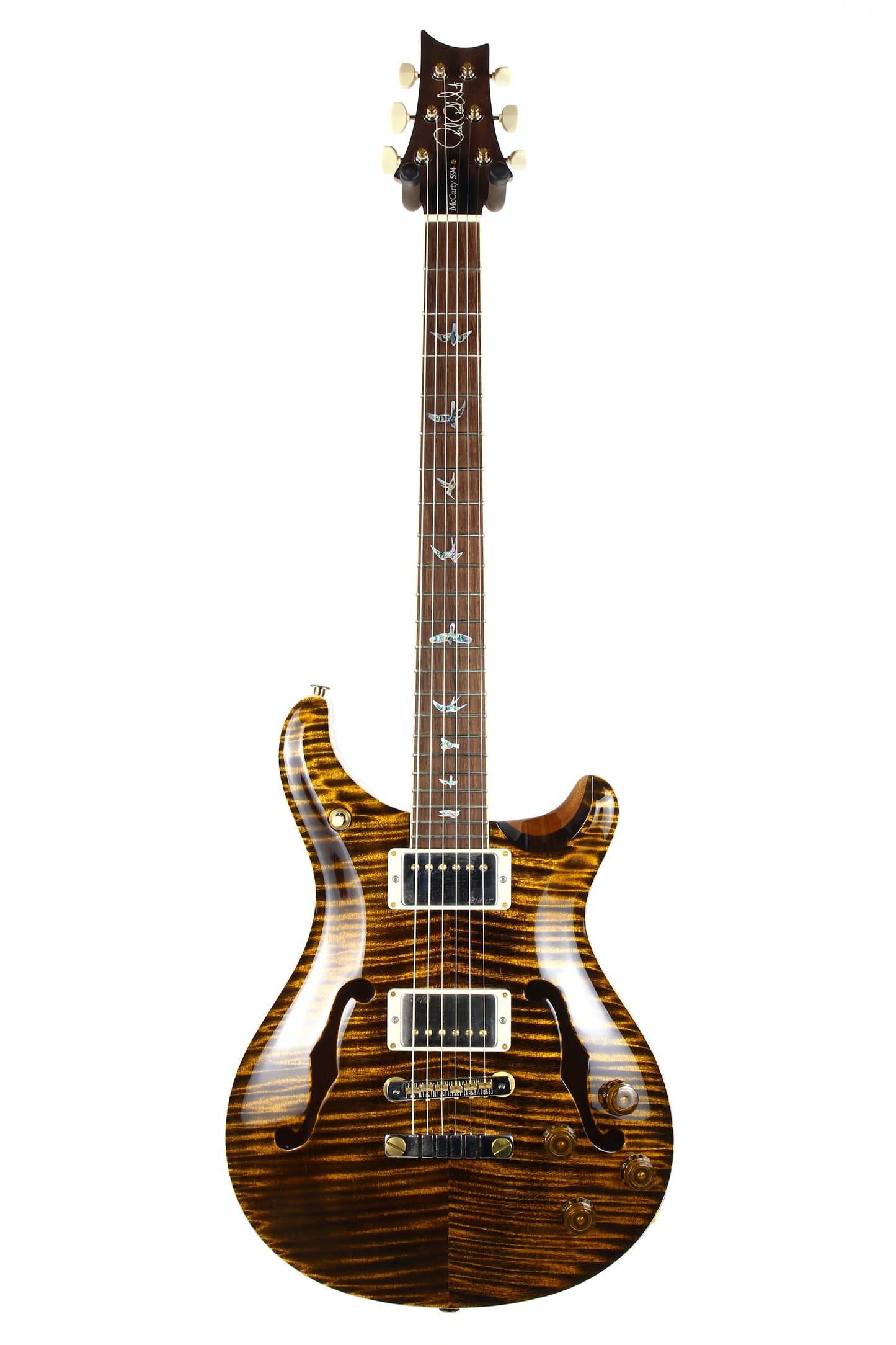 2024 PRS Wood Library McCarty 594 Hollowbody II Brazilian Rosewood Yellow Tiger 10 Top