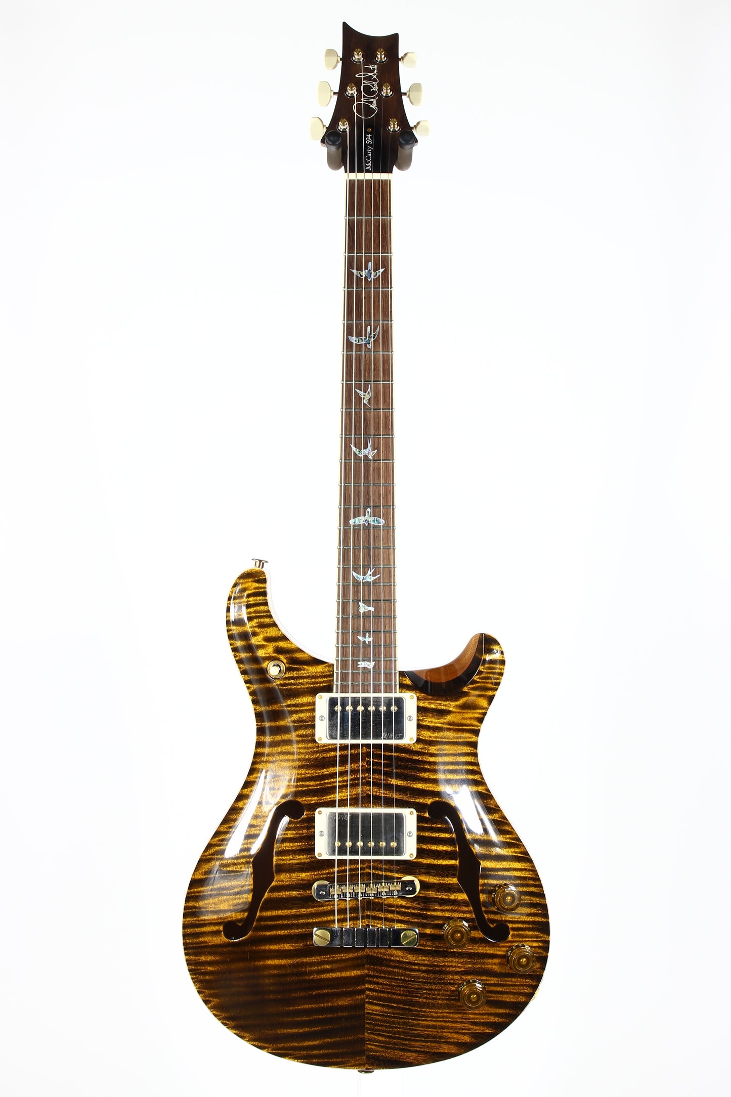 2024 PRS Wood Library McCarty 594 Hollowbody II Brazilian Rosewood Yellow Tiger 10 Top