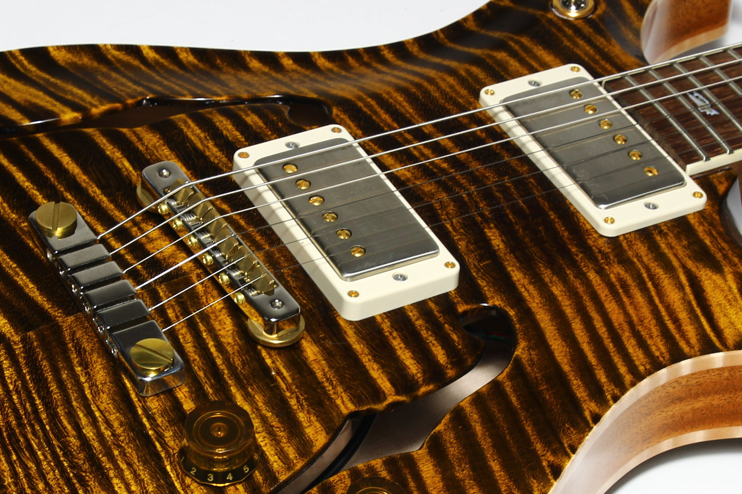2024 PRS Wood Library McCarty 594 Hollowbody II Brazilian Rosewood Yellow Tiger 10 Top