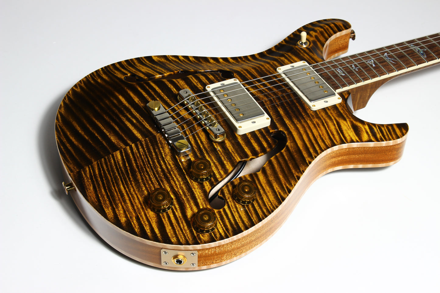 2024 PRS Wood Library McCarty 594 Hollowbody II Brazilian Rosewood Yellow Tiger 10 Top