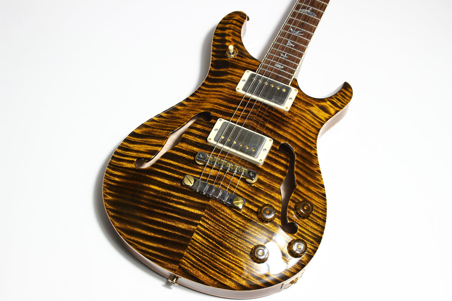 2024 PRS Wood Library McCarty 594 Hollowbody II Brazilian Rosewood Yellow Tiger 10 Top