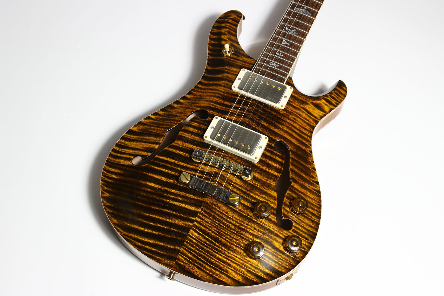 2024 PRS Wood Library McCarty 594 Hollowbody II Brazilian Rosewood Yellow Tiger 10 Top