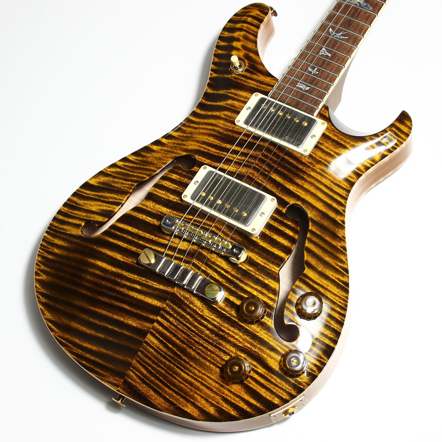 2024 PRS Wood Library McCarty 594 Hollowbody II Brazilian Rosewood Yellow Tiger 10 Top