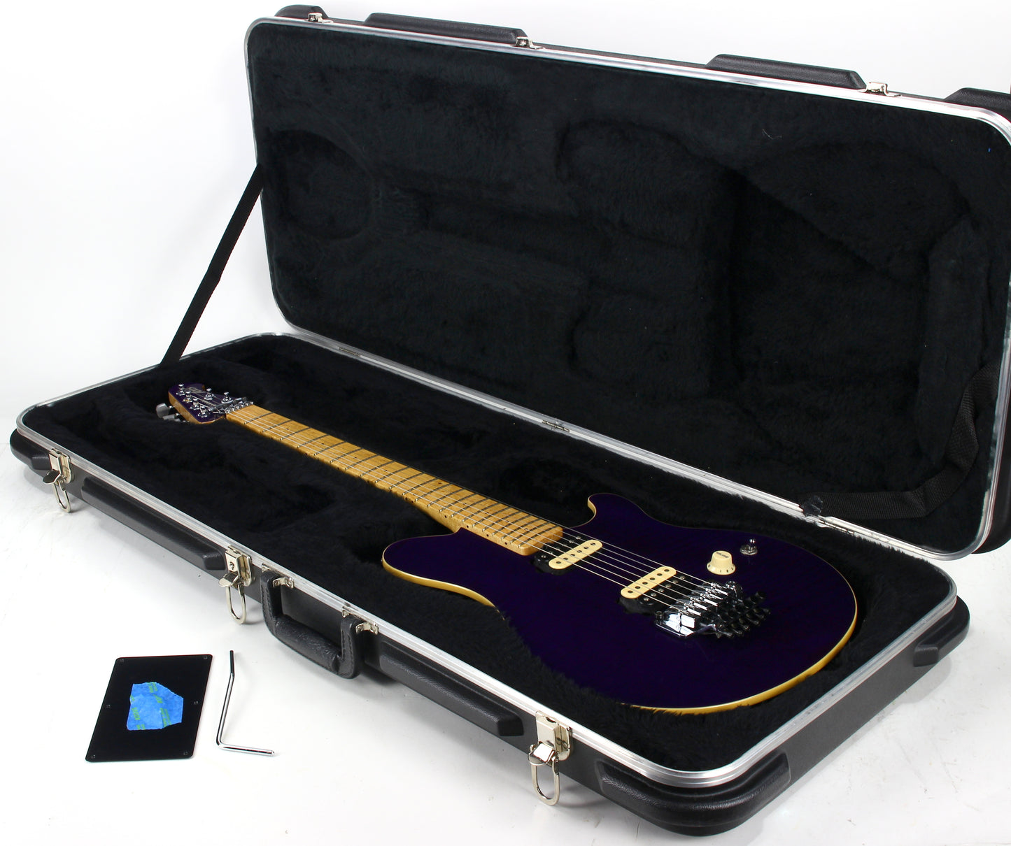 2000 Ernie Ball Music Man USA Axis Trans Purple Electric Guitar | Matching Headstock, Floyd Rose Tremolo, EVH Eddie Van Halen