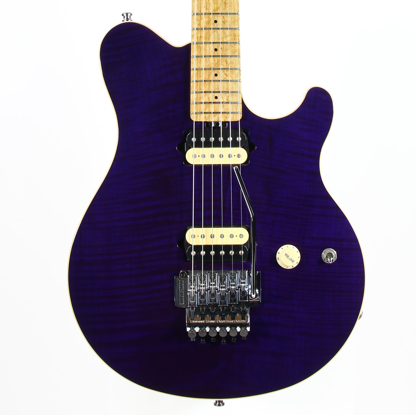 2000 Ernie Ball Music Man USA Axis Trans Purple Electric Guitar | Matching Headstock, Floyd Rose Tremolo, EVH Eddie Van Halen