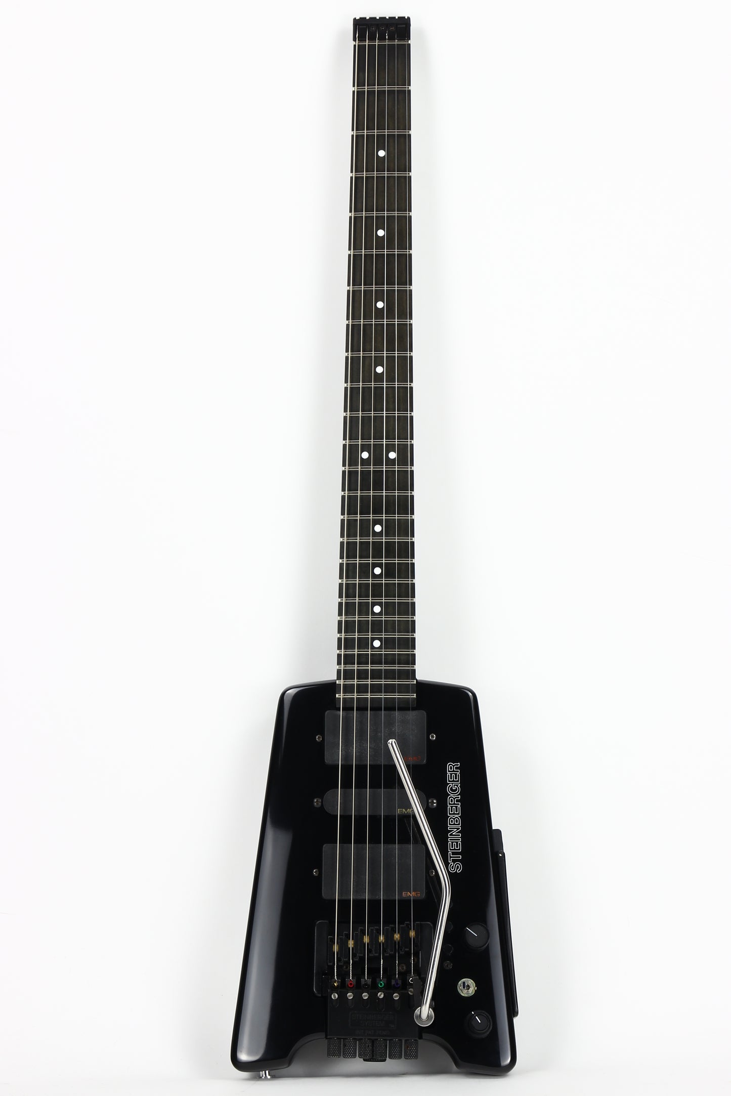 1997 Steinberger GL7TA Trans Trem Headless Electric Guitar | Original Hard Case and Tags, Black, CLEAN!