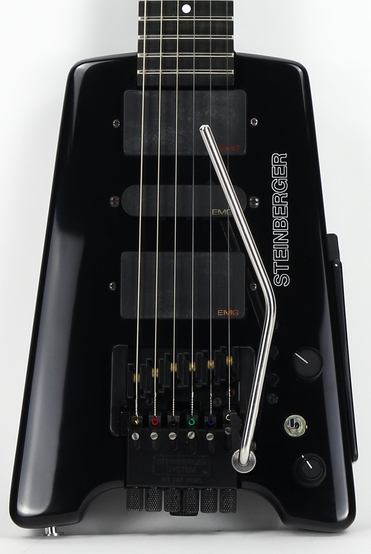 1997 Steinberger GL7TA Trans Trem Headless Electric Guitar | Original Hard Case and Tags, Black, CLEAN!