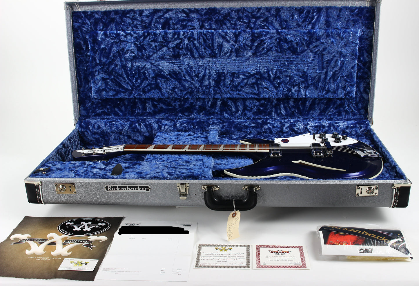 2016 Rickenbacker 381 V69 Midnight Blue MID Checkerboard Binding