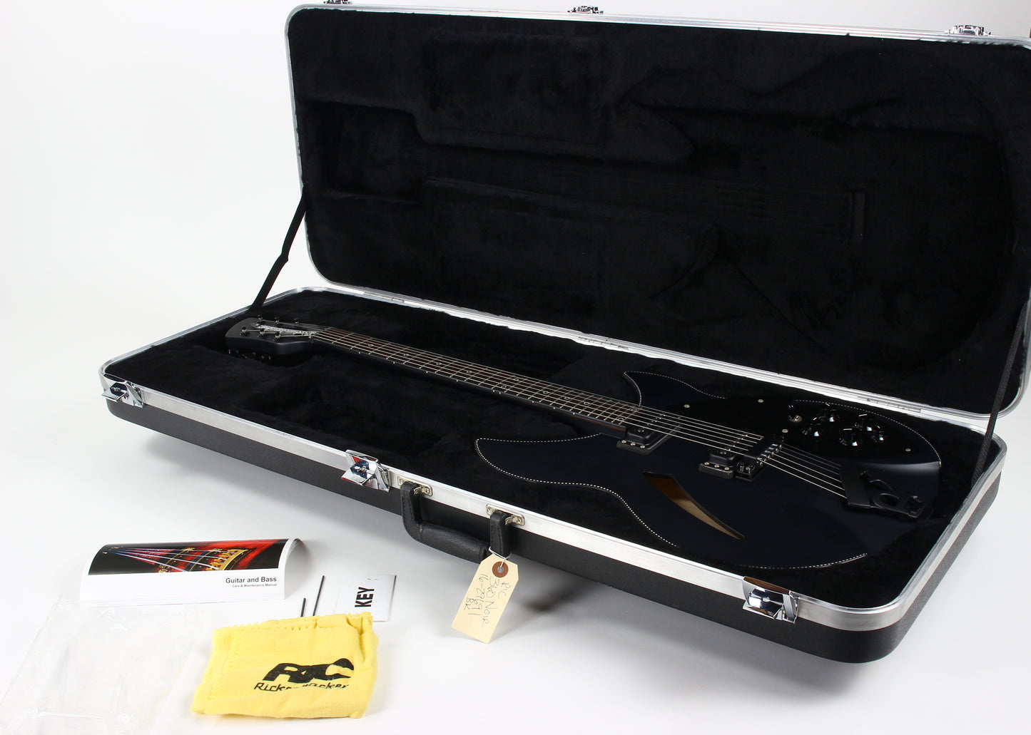 2016 Rickenbacker 360 Noir Limited Edition Matte Black Checkerboard Binding