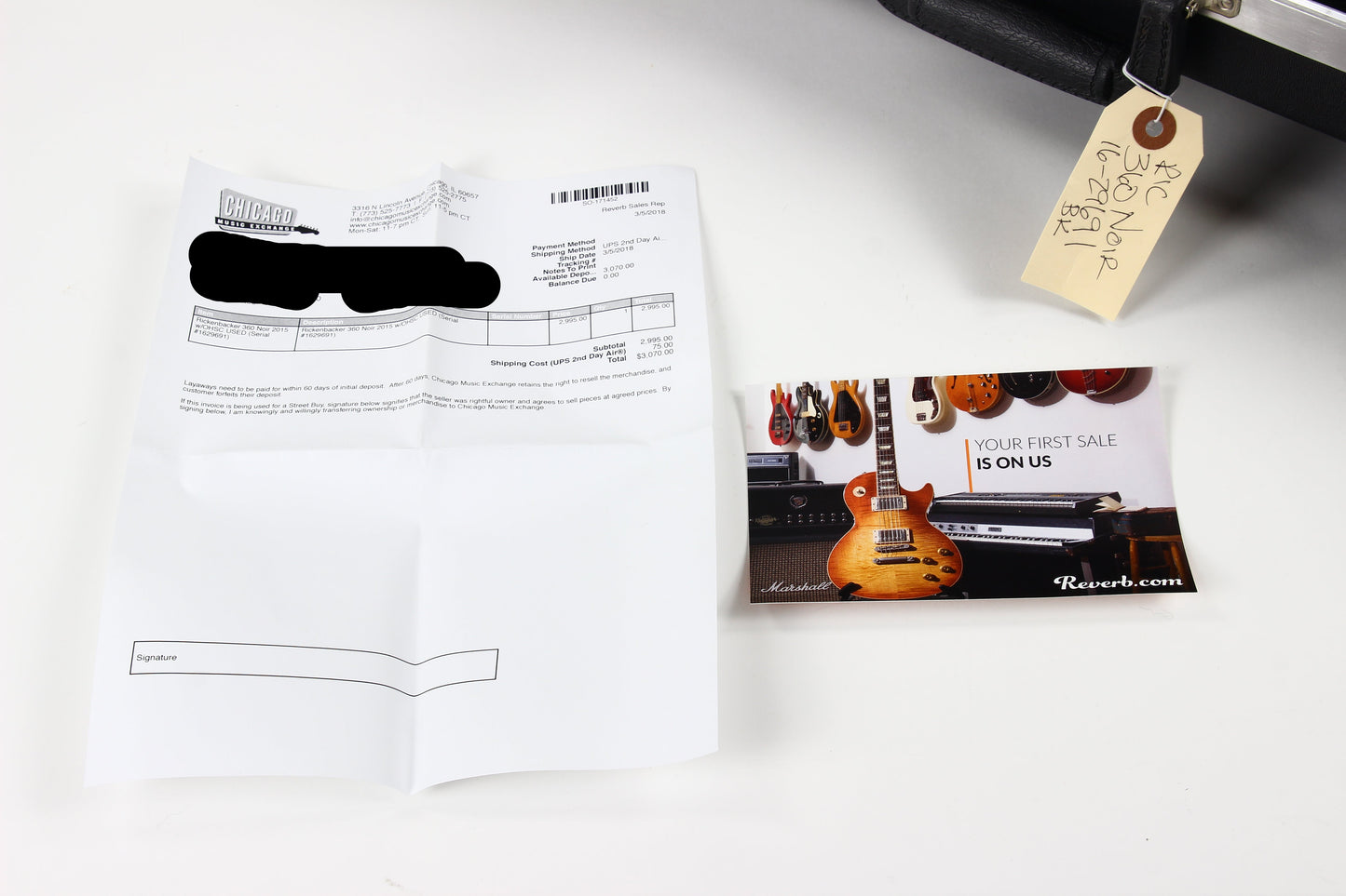 2016 Rickenbacker 360 Noir Limited Edition Matte Black Checkerboard Binding