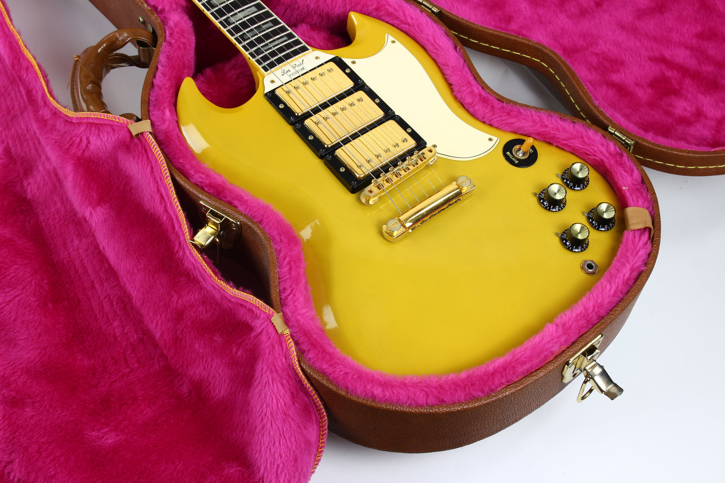 1991 Gibson 30th Anniversary SG Custom 3 Pickup Limited Edition TV Yellow