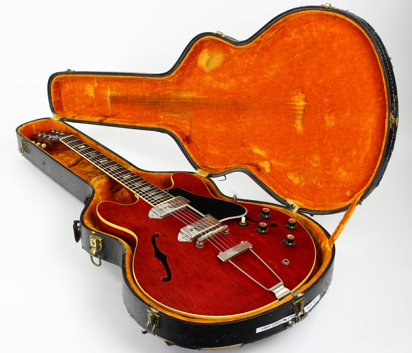 1965 Gibson ES-330 TDC Cherry Red WIDE NUT, NICKEL PARTS w Original Hard Case, Vintage 330