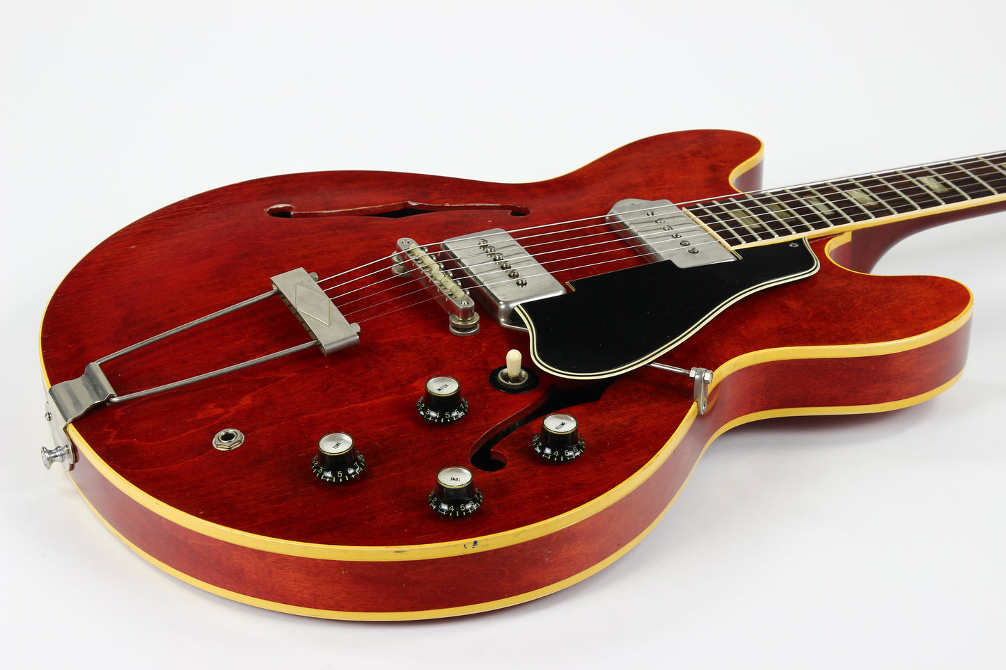 1965 Gibson ES-330 TDC Cherry Red WIDE NUT, NICKEL PARTS w Original Hard Case, Vintage 330