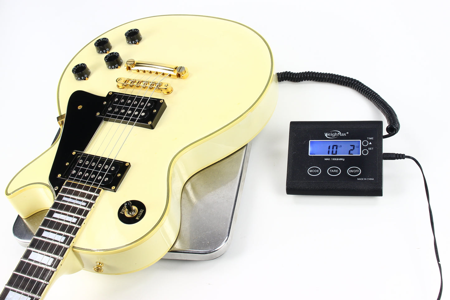 1990 Orville LPC-75 White Les Paul Custom Electric Guitar | MIJ Made in Japan, Original White Finish