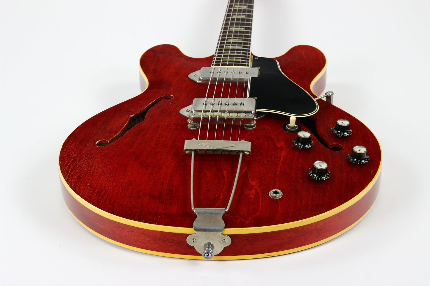 1965 Gibson ES-330 TDC Cherry Red WIDE NUT, NICKEL PARTS w Original Hard Case, Vintage 330