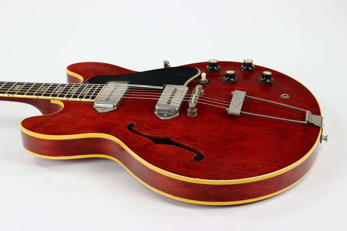 1965 Gibson ES-330 TDC Cherry Red WIDE NUT, NICKEL PARTS w Original Hard Case, Vintage 330