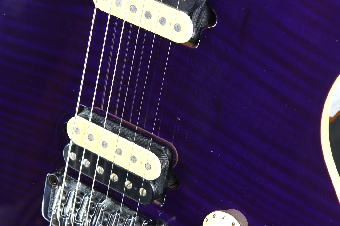2000 Ernie Ball Music Man USA Axis Trans Purple Electric Guitar | Matching Headstock, Floyd Rose Tremolo, EVH Eddie Van Halen
