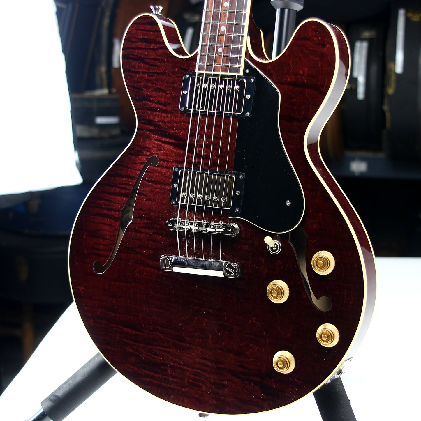 2023 Collings i35 LC Premium OXBLOOD Electric Guitar | Throbak Humbuckers, Semi-Hollow Body, Finish