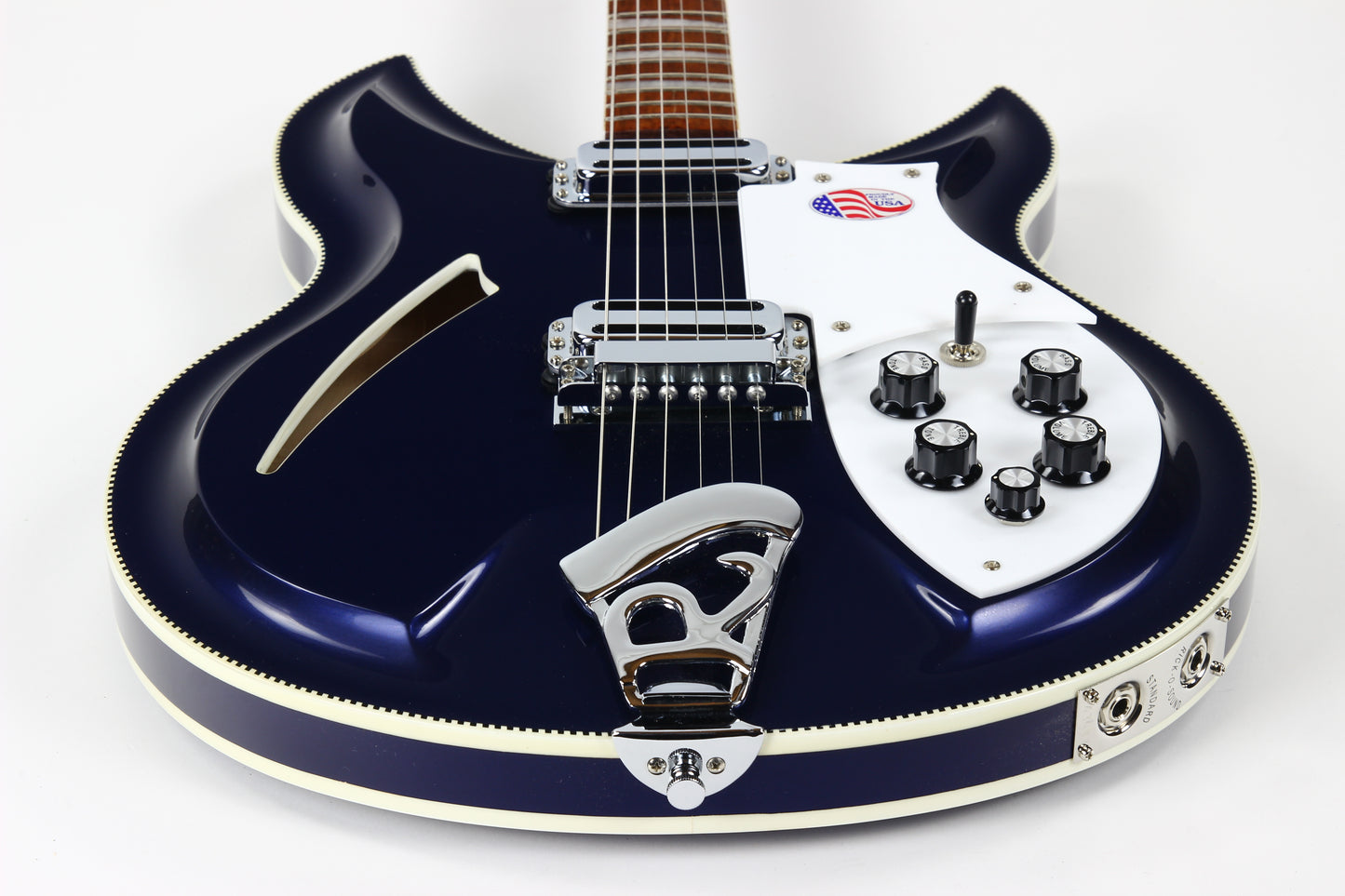 2016 Rickenbacker 381 V69 Midnight Blue MID Checkerboard Binding
