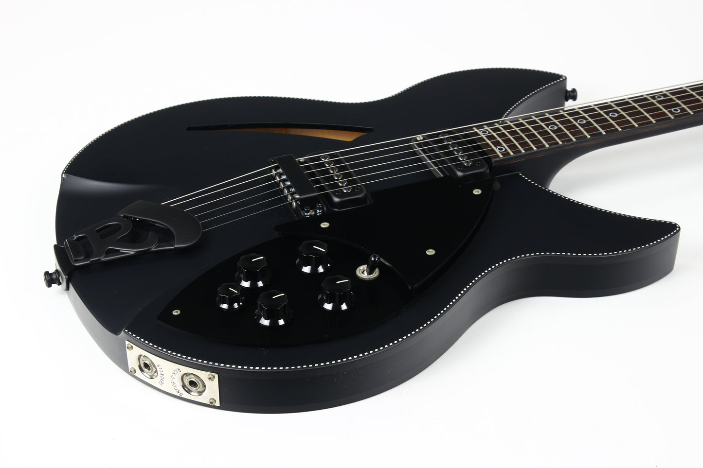 2016 Rickenbacker 360 Noir Limited Edition Matte Black Checkerboard Binding