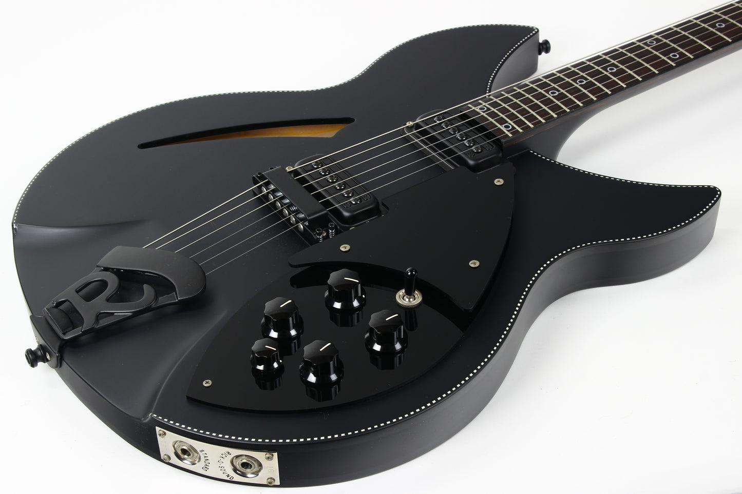 2016 Rickenbacker 360 Noir Limited Edition Matte Black Checkerboard Binding