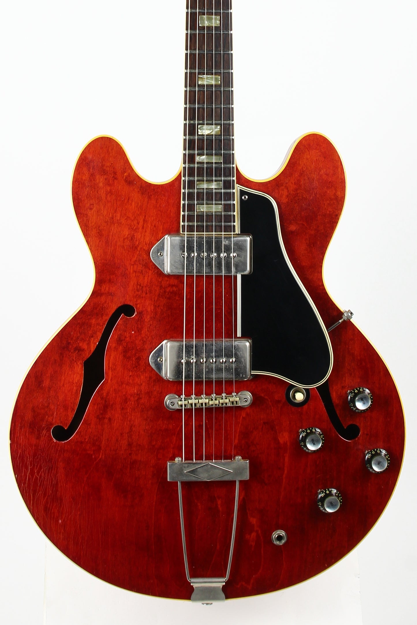 1965 Gibson ES-330 TDC Cherry Red WIDE NUT, NICKEL PARTS w Original Hard Case, Vintage 330