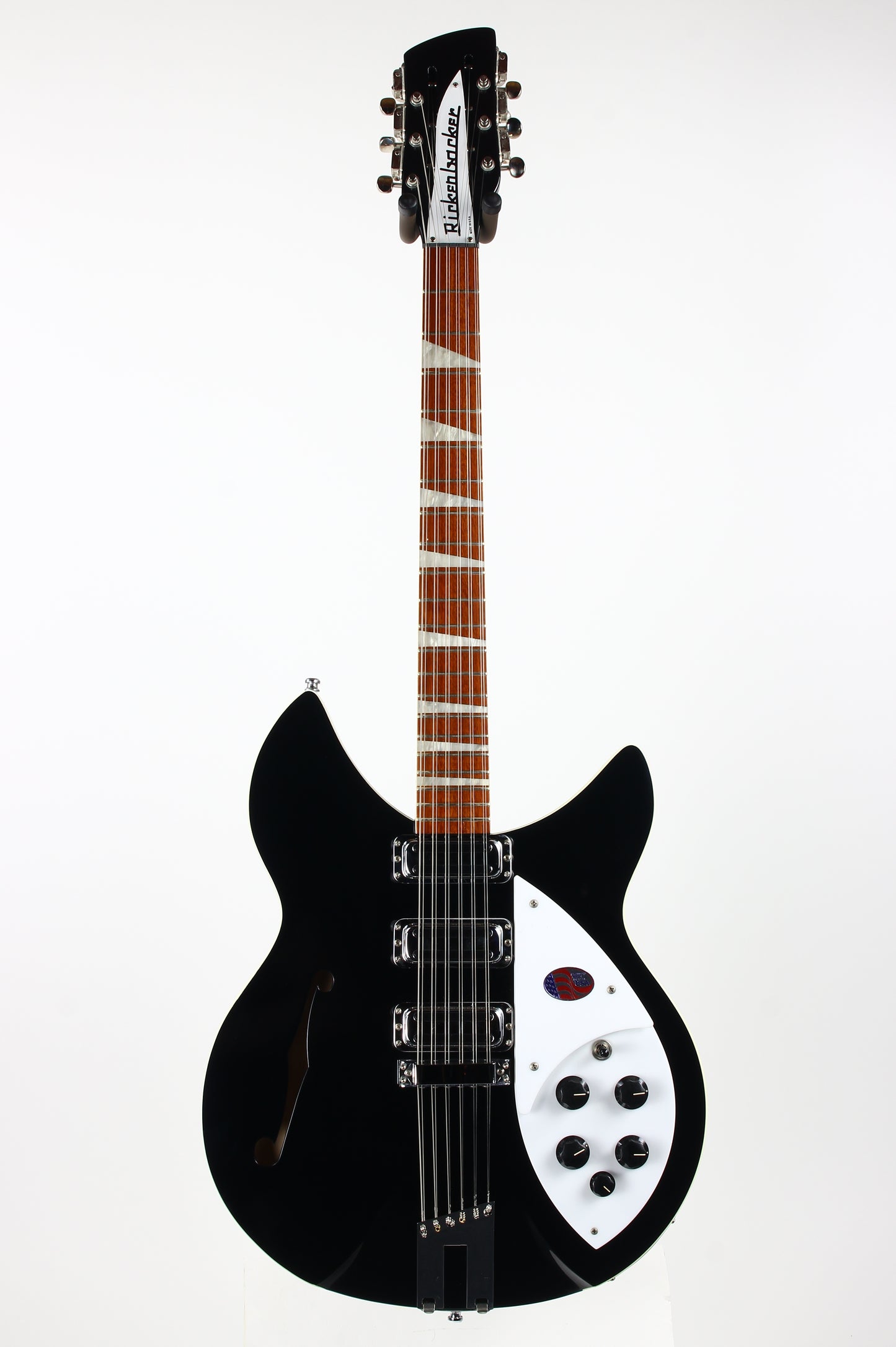 2017 Rickenbacker 1993 Plus Jetglo Black 12 String Electric Guitar 3 Toaster Pickups