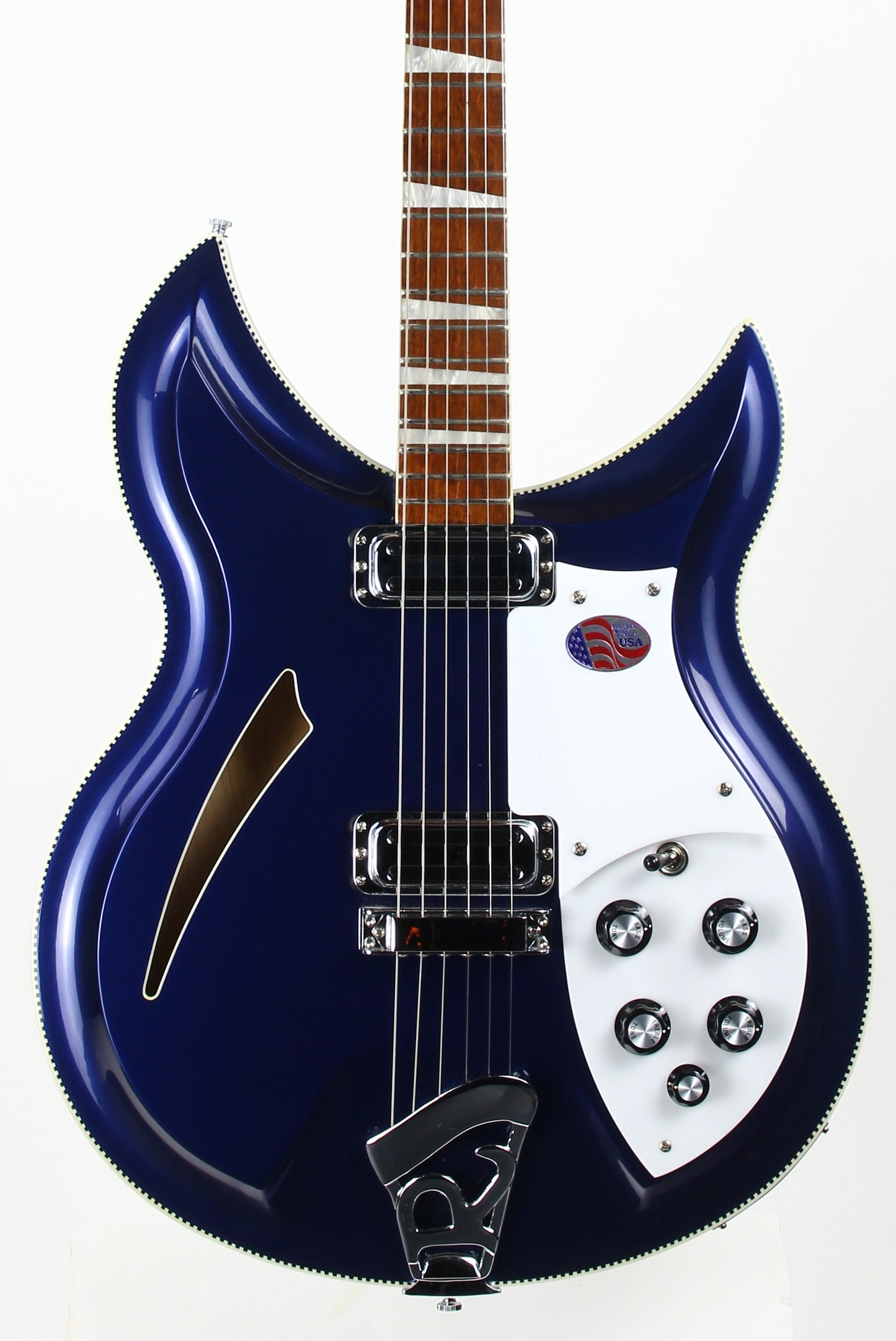2016 Rickenbacker 381 V69 Midnight Blue MID Checkerboard Binding