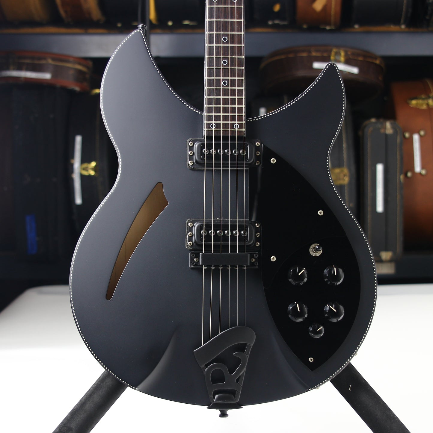 2016 Rickenbacker 360 Noir Limited Edition Matte Black Checkerboard Binding