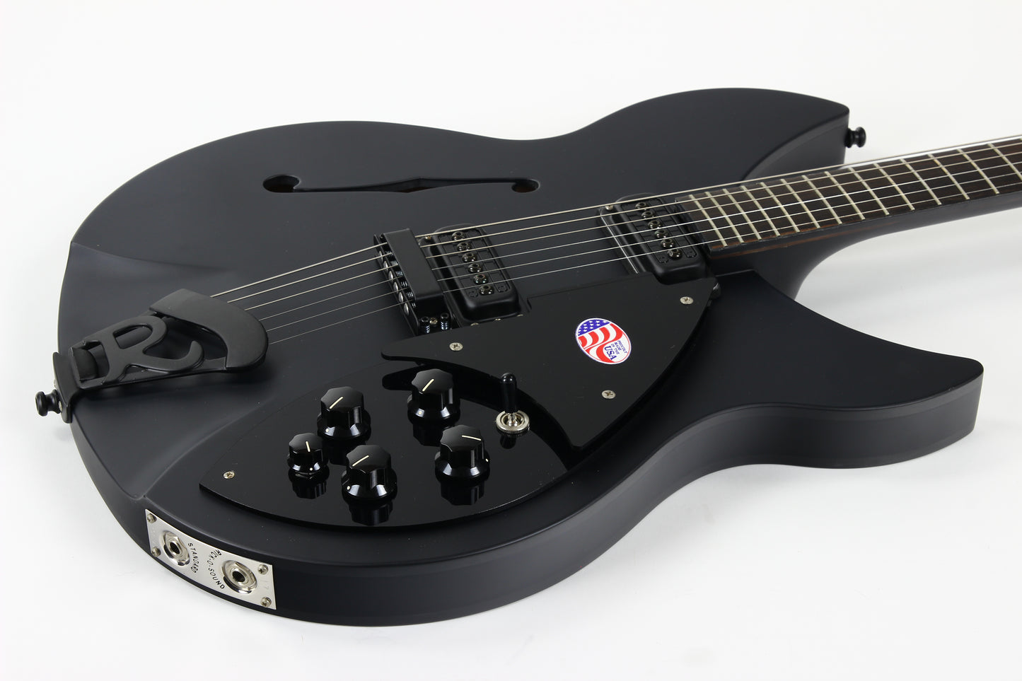 2016 Rickenbacker 360 SPC FB WB - Flat Black Limited Run Double Bound F-hole