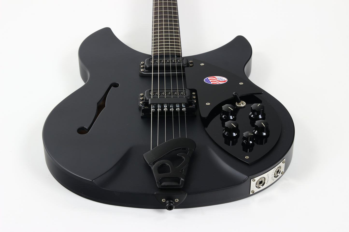 2016 Rickenbacker 360 SPC FB WB - Flat Black Limited Run Double Bound F-hole