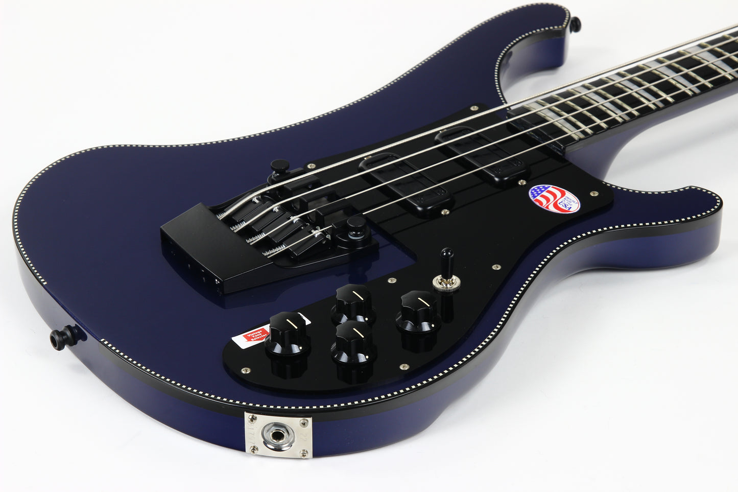 2022 Rickenbacker 4030 Short Scale Bass Midnight Blue Checkerboard Binding CB 4003