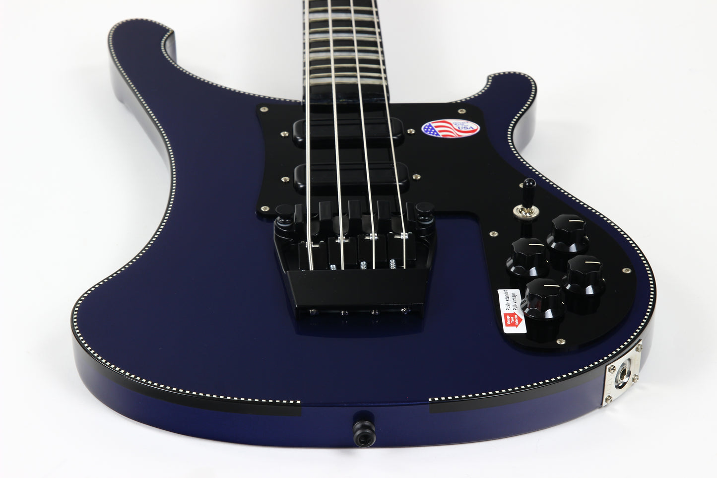 2022 Rickenbacker 4030 Short Scale Bass Midnight Blue Checkerboard Binding CB 4003