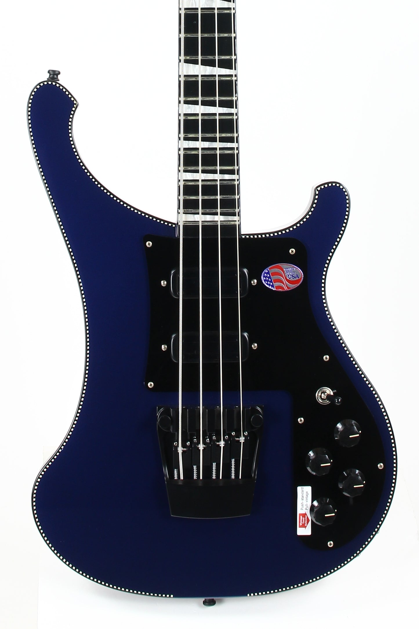 2022 Rickenbacker 4030 Short Scale Bass Midnight Blue Checkerboard Binding CB 4003