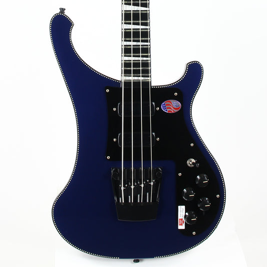 2022 Rickenbacker 4030 Short Scale Bass Midnight Blue Checkerboard Binding CB 4003