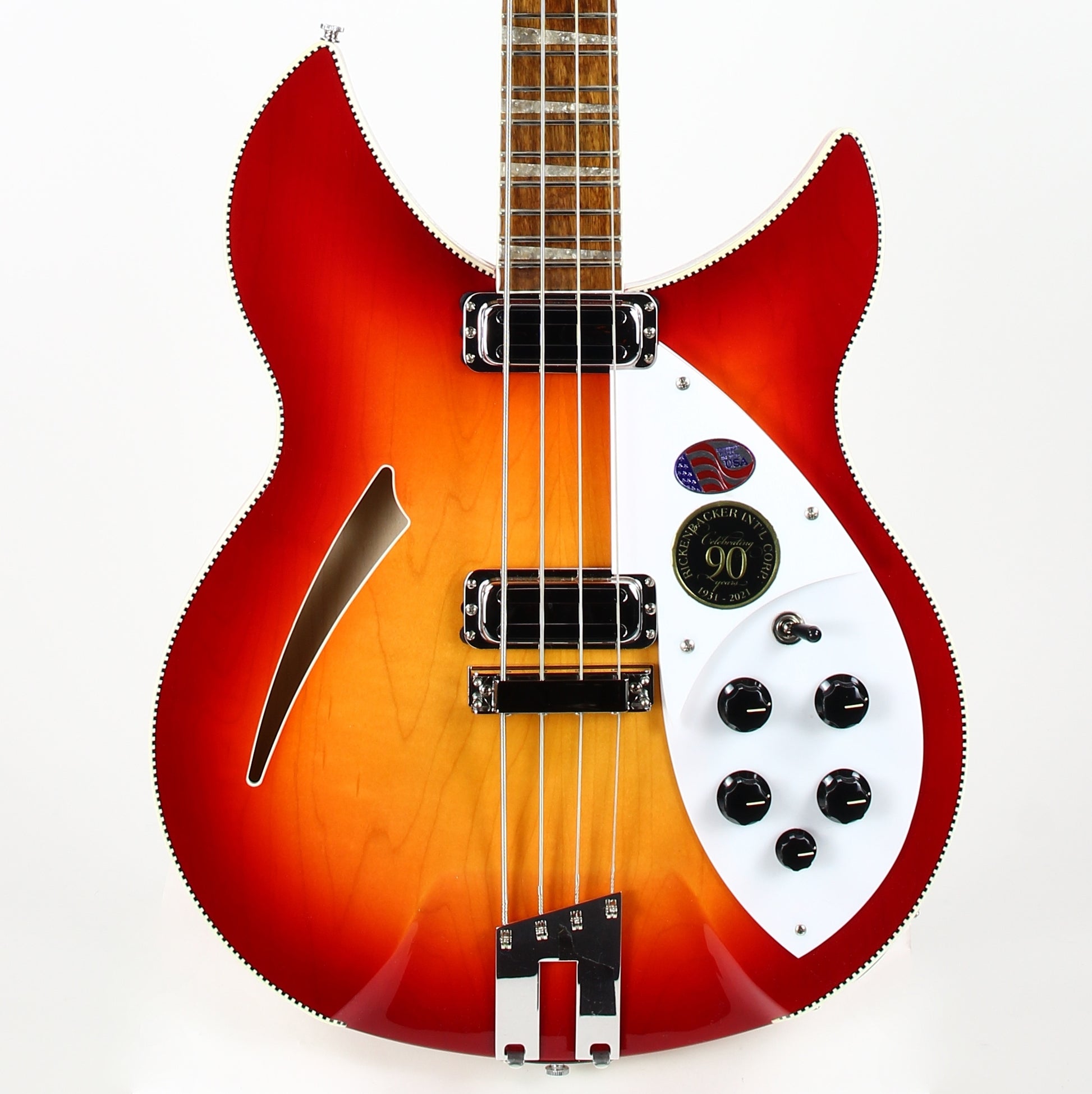2021 Rickenbacker 90th Anniversary 4005xc Fireglo Double Checkerboard Binding