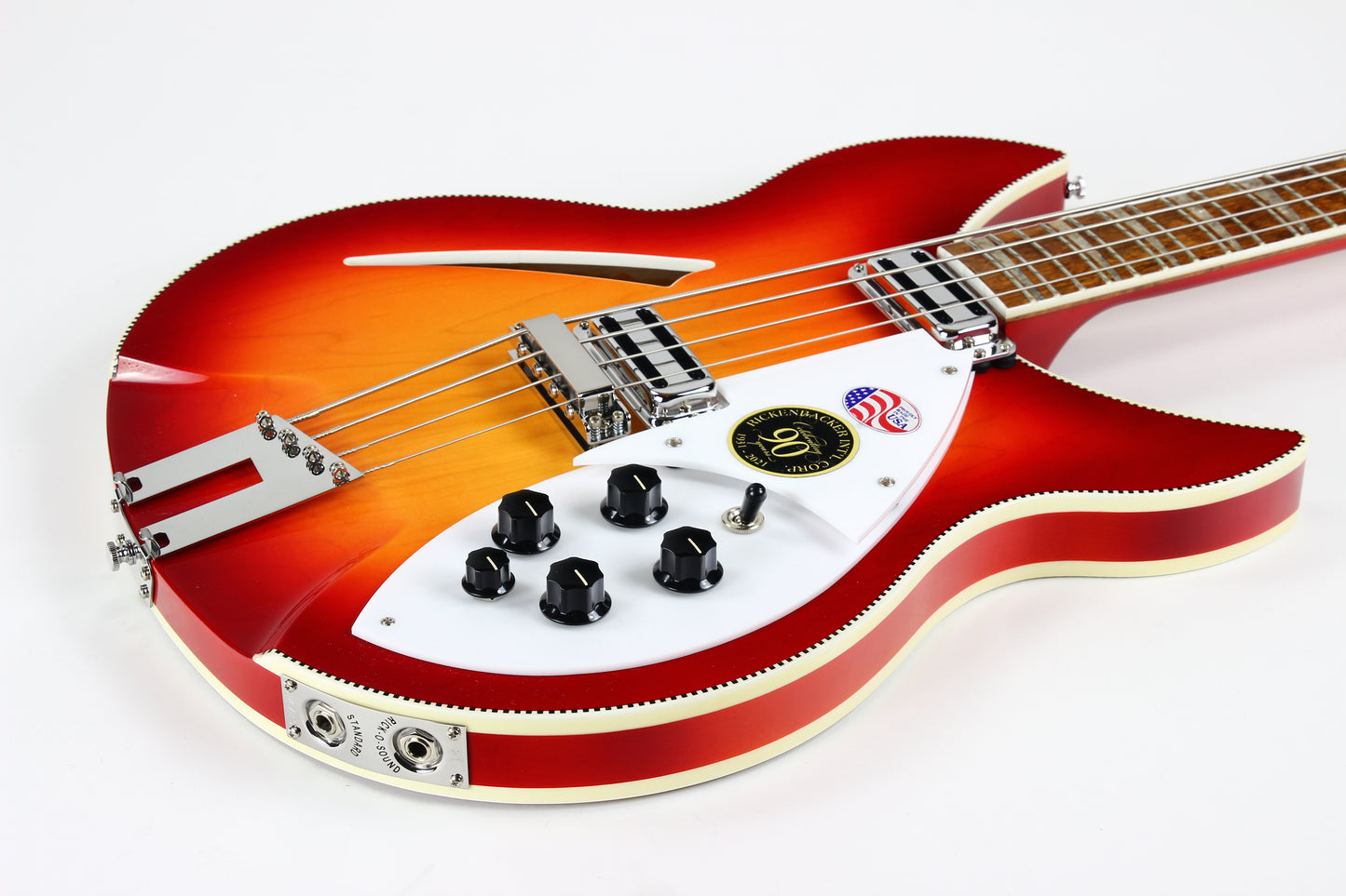 2021 Rickenbacker 90th Anniversary 4005xc Fireglo Double Checkerboard Binding