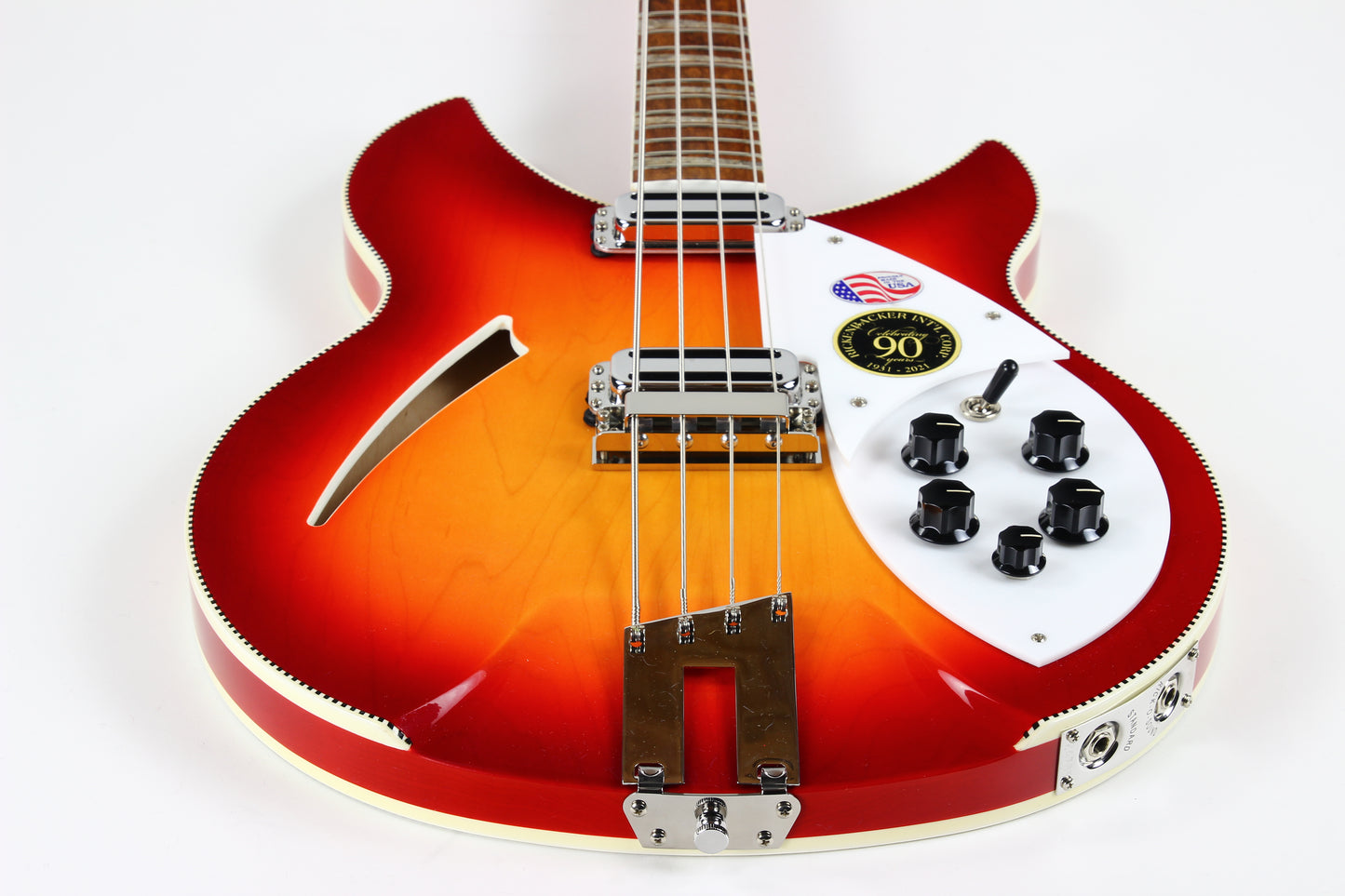 2021 Rickenbacker 90th Anniversary 4005xc Fireglo Double Checkerboard Binding